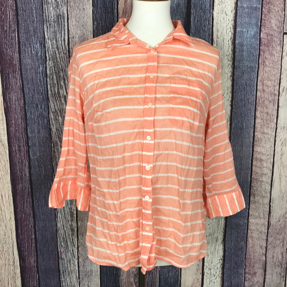 New With Tag St. John's Bay Semi-Sheer Blouse PM